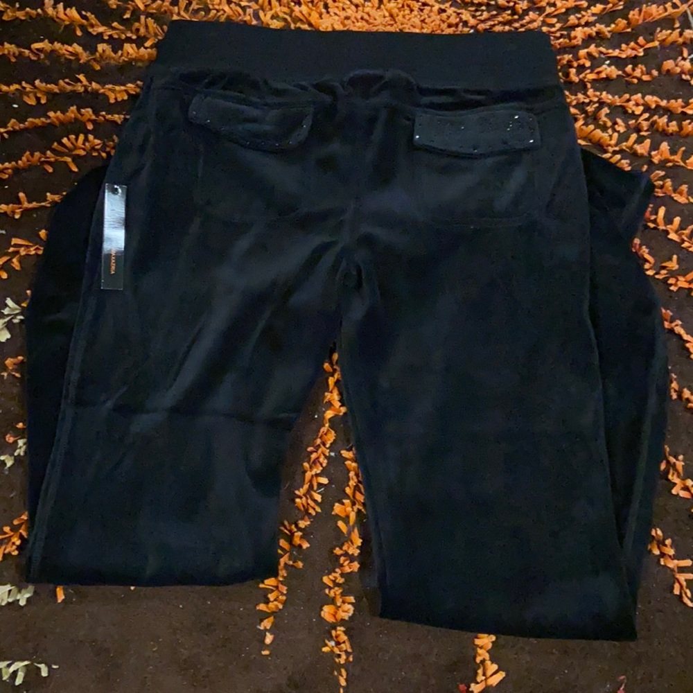 BCBG Black Velor Sweatpants.